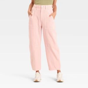 NWT Women’s Universal Thread High Rise Easy Barrel Jeans, Pink Size 4